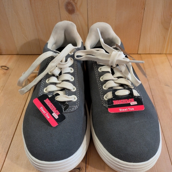 BRAHMA Steel Toe For Her Gray and White Sneakers Size 5.5 - Picture 7 of 8